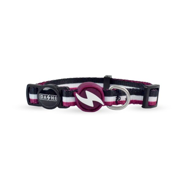 DASHI Stripes Coleira Gato Purple & Black