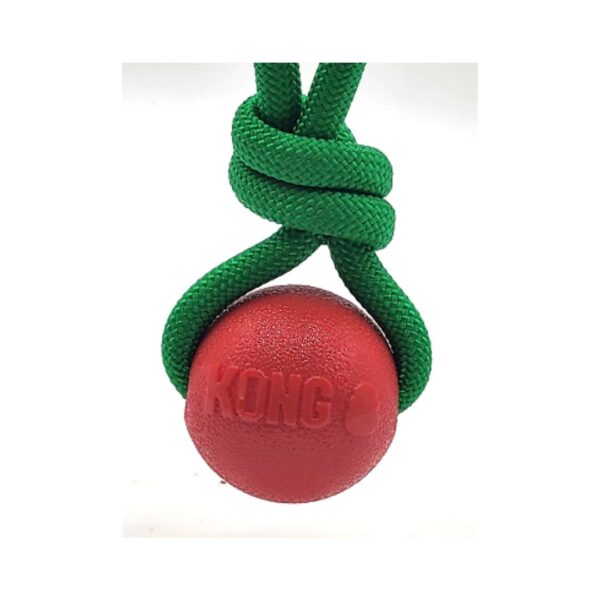 KONG Holiday Jaxx Brights Tug com bola de brinquedo - Image 3