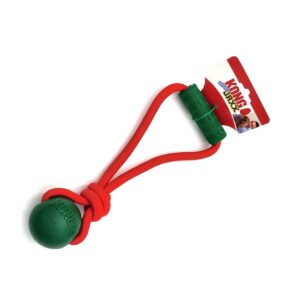KONG Holiday Jaxx Brights Tug com bola de brinquedo